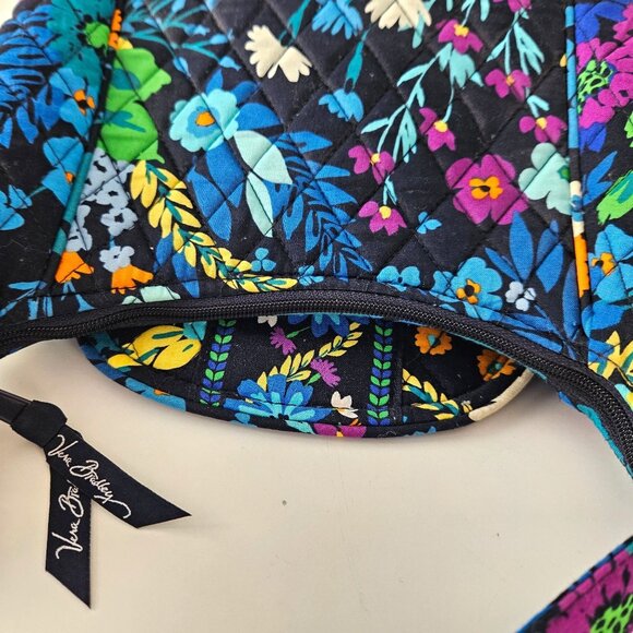 Vera Bradley Floral Quilted Crossbody Bag Colorful Pattern Adj Strap & Zipper - Picture 6 of 10